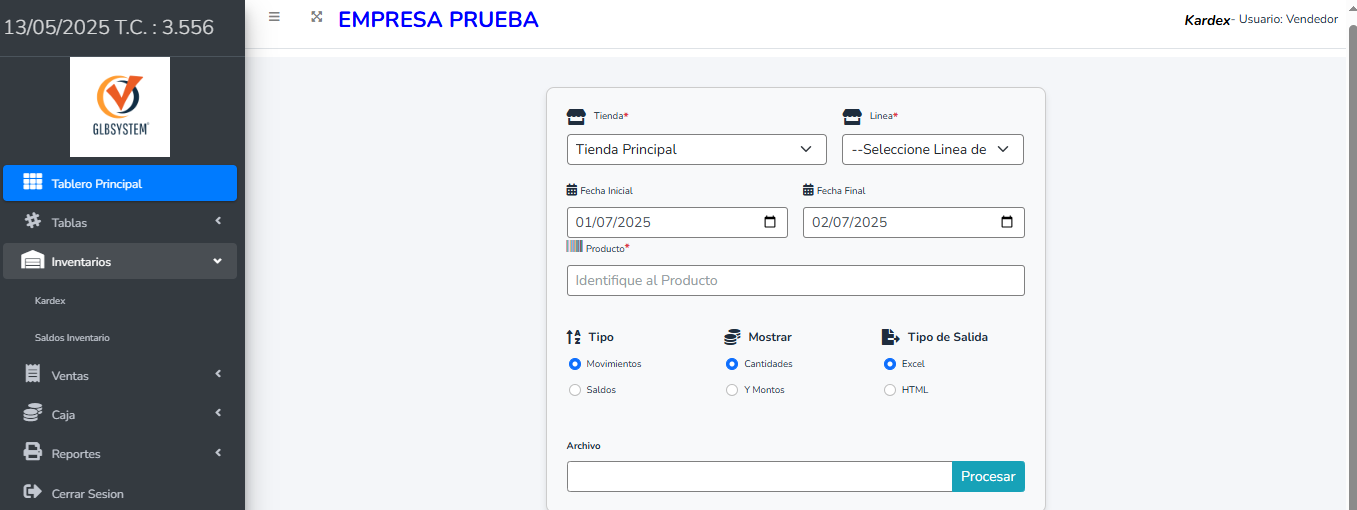 Facturación con control de inventario kardex